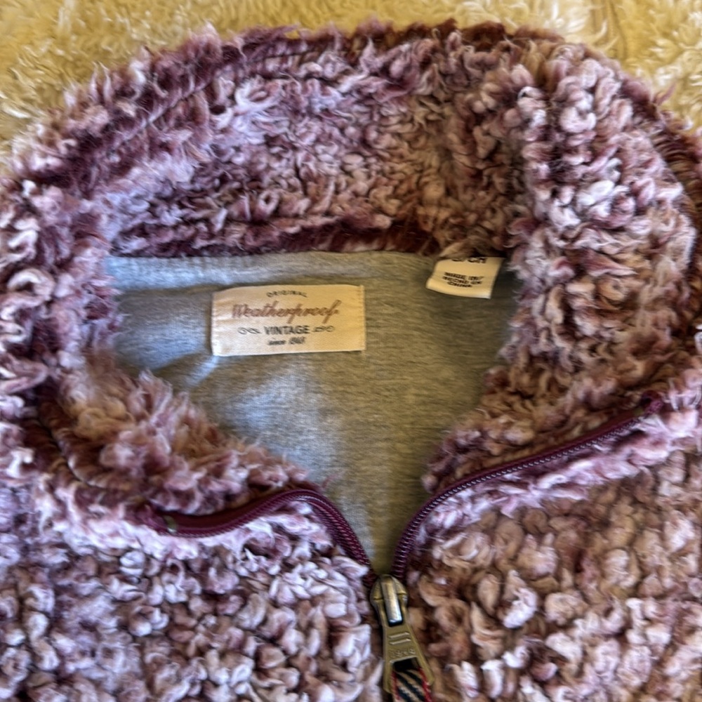 (2) Sherpa Fleece 1/4 zip Jersey Lined Cozy Pullovers w. Pockets Women’s Small - Picture 2 of 11
